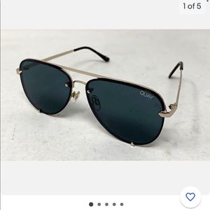 QUAY x DESI High Key Mini Rimless Aviators